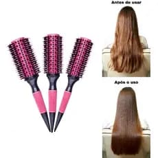 Kit 3 pc Escovas Profissionais De Cabelo Cerdas