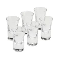 Kit Copo Vidro 30ml 6 Peças Copos de Shot Dose Cachaça Drinks Pequenos