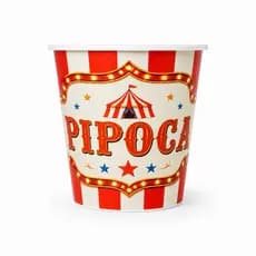 Balde Pipoca 3L Tema Circo Cinema Teatro Brinde Resistente Envio em 24h Resistente Presente