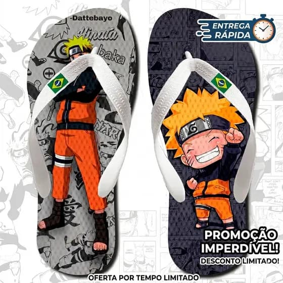 Chinelo Naruto - Desperte o Ninja em Você com Estilo e Conforto! PRIME FITNESS EQUIPAMENTOS