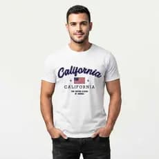 Camiseta Masculina Califórnia State em algodão qualidade Premium