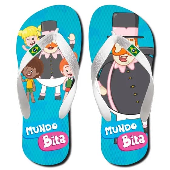 Chinelo do Mundo Bita infantil colorido confortável e leve Ideal para quem busca praticidade