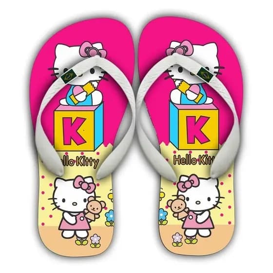 Chinelo Hello Kitty Adulto Infantil Modelo Exclusivo Antiderrapante Promoção Acabamento impecável