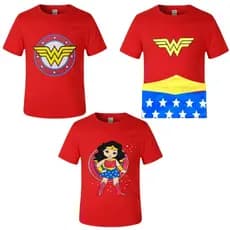 Mulher Maravilha - CAMISETA Fantasia Infantil Personagens Meninas Peppa BTS princesas minie