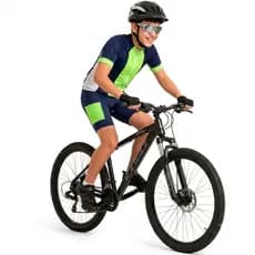 Conjunto Ciclismo Infantil Camisa Dry fit Bermuda Poliamida Com Forro Roupa MTB Bike UV
