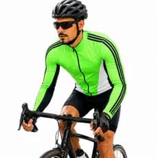 Camisa Ciclismo Masculina Manga Longa Dry Fit UV30+ Zíper Bolso MTB Speed