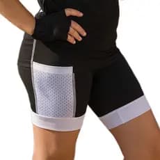 Bermuda Bike Feminina Infantil com Forro Shorts Ciclismo com Bolso de Tela Kids Ciclista