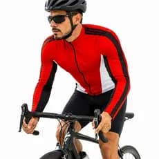 Camisa Ciclismo Masculina Manga Longa Dry Fit UV30 Bike MTB Speed Zíper Total 3 Bolsos