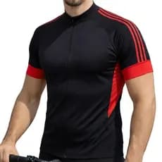 Camisa Ciclismo Masculina Dry Fit UV 30+ MTB Bike Zíper Bolsos
