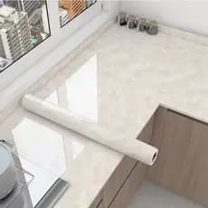Papel Adesivos para cozinha Brilhante Lavável Resistente a Agua/Óleo material lavável