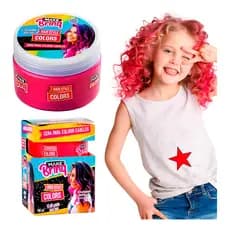 Kit 2 Ceras Para Colorir o Cabelo Rosa e Roxo Makebrinq Carnaval Halloween