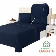 Kit Enxovais Empatia Lençóis Casal 4 Peças Algodão 160 Fios Acetinado