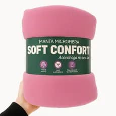 Coberta Mantinha Aveludada Soft Cama Casal Macio Poliéster Várias Cores 1,80m x 2,20m