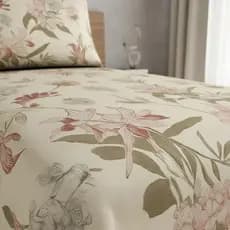 Kit Enxovais Empatia Lençóis Solteiro 3 Peças Algodão  Elástico Macio Estampado Floral