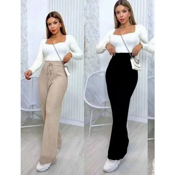 Calça Modal Pantalona Confortavel Alta Qualidade Blogueira Inverno QUEIMA DE ESTOQUE