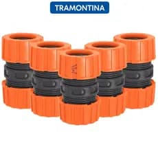 Kit 5 Unidades Ligação Reparadora Emenda Extensor para Mangueira 1/2 de Jardim Tramontina