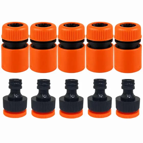 Kit Engate Rápido 1/2 e Adaptador  para Mangueira 1/2 - 10 Peças