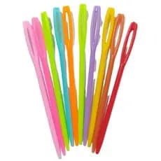 Kit c 10 Agulhas Plasticas Acabamento Tapecaria Trico Crochett ou Colocar Fios Decorativos Em Tranças Nagô