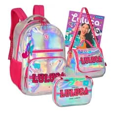 Kit Mochila + Estojo Box + Lancheira Térmica Luluca Lançamento Clio Volta às Aulas