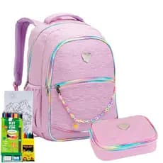 Mochila Costas Reforcada Soft Matelasse Just Teen Denlex Juvenil Meninas Escolar Passeio