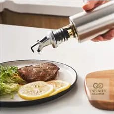 Porta Azeite  Vinagre Molheiro Galheteiro Aço Inox Vidro Bico Dosador 300ml Não Vaza 1 ou 2 unidades