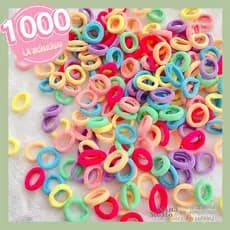1000 elasticos  coloridos de Cabelo Tipo Meia Xuxinha Criança Adulto Rabicó Pequeno