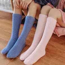 Kit 3 Meião Felpudo Cano Alto para homens e mulheres