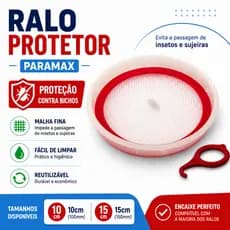 Tela Para Ralo Protetor Contra Bichos Paramax 10cm ou15Cm