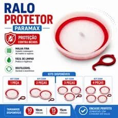 Tela Ralo Protetor Contra Escorpião e Barata 10cm ou 15Cm Paramax