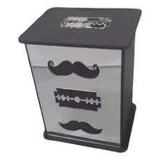 Porta Lamina Descarte De Laminas Barbearia Retro Espelhado