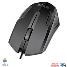Mouse Gamer Com Fio Design Ergonômico 1200 DPI Ajustável Alta Precisão Cabo Resistente Mousepad