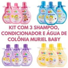 Muriel Kit Baby Menina (o) 3 Produtos  (Shampoo, Condicionador e Água de Colônia) 100Ml