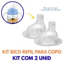 Kit Com 2 Bicos Refil Para Copo Treinamento De Silicone Petita
