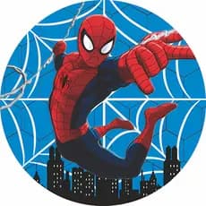 Painel Redondo Spider man Spidey Friends Personalizado 50x50cm – Decoração Homem-Aranha
