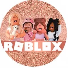 Painel Redondo Tecido Roblox Menina Robux Blox Fruits Personalizado 50x50cm – Decoração Gamer
