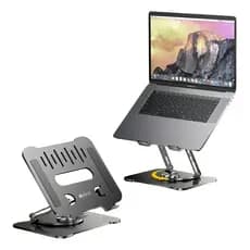 Suporte Para Notebook Base Giratória 360° Alumínio Hrebos