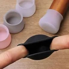 Protetor de Silicone para Pés de Cadeira e Mesa Redondo Pezinho Amortecedor Anti Ruído Risco Piso Borracha Vinílico
