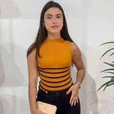 Blusa Garrafinha Regata Estilo Moda Blogueirinha Gola Alta Blogueirinha Estilosa Casual Básica