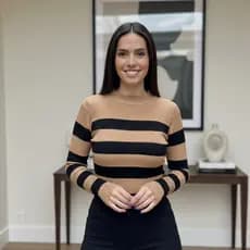 Blusa de Frio Feminina Gola Redonda Manga Longa Estilo Cacharrel Trico Básico Elegante Versátil