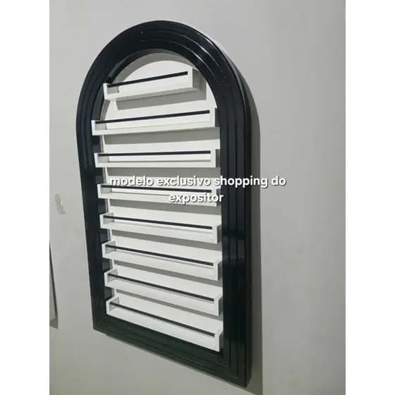 Expositor arco romano, preto e branco
