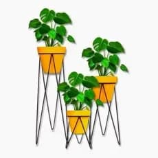 suporte tripé para vasos de plantas