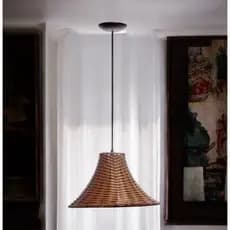 LUSTRE PENDENTE CHAPÉU CHINÊS JUNCO SINTÉTICO