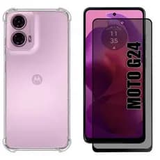 Capa Capinha Anti Impacto Compatível Com Motorola Moto G24 E/OU Película 3D Privacidade