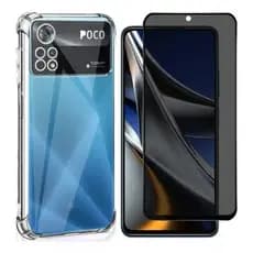 Capa Capinha Anti Impacto Para Poco X4 X4 Pro 5G + Película 3D Privacidade