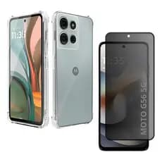 Capa Capinha Anti Impacto Para Motorola Moto G56 + Película 3D Privacidade