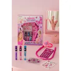 Kit infantil com laços, canetas glitter e tatuagem – criatividade e diversão garantidas