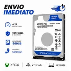 HD SATA 2.5" PARA NOTEBOOK, PC, PS3 E PS4