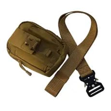 Pochete Porta Obejto Carteira celular pederneiras + Cinto Fivela Metal engate rapido Ant alergico Nylons reforçado