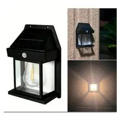 LUMINARIA ARANDELA SOLAR EXTERNA COM SENSOR DE PRESENÇA