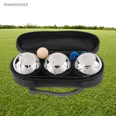 [love] 3 Pçs/Set Bocce Ball Game Ferro Gravado Reflexivo Petanque Único Elegante Balls Jogos Para Atividades Ao Ar Livre